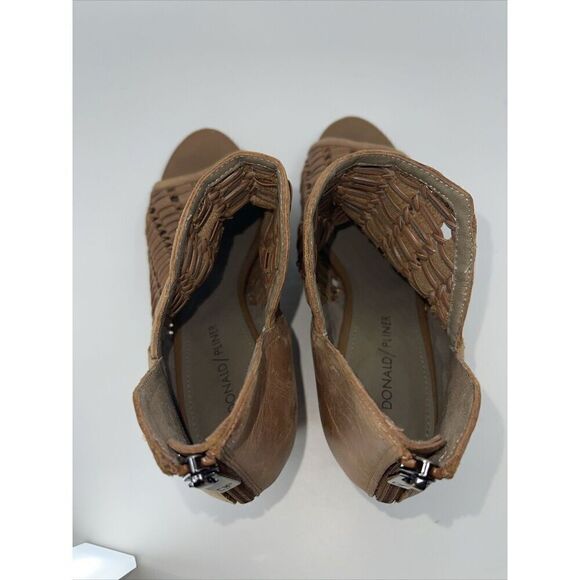 Donald Pliner Black Jacqi Woven Open Toe Booties Sz 9 - Picture 9 of 10